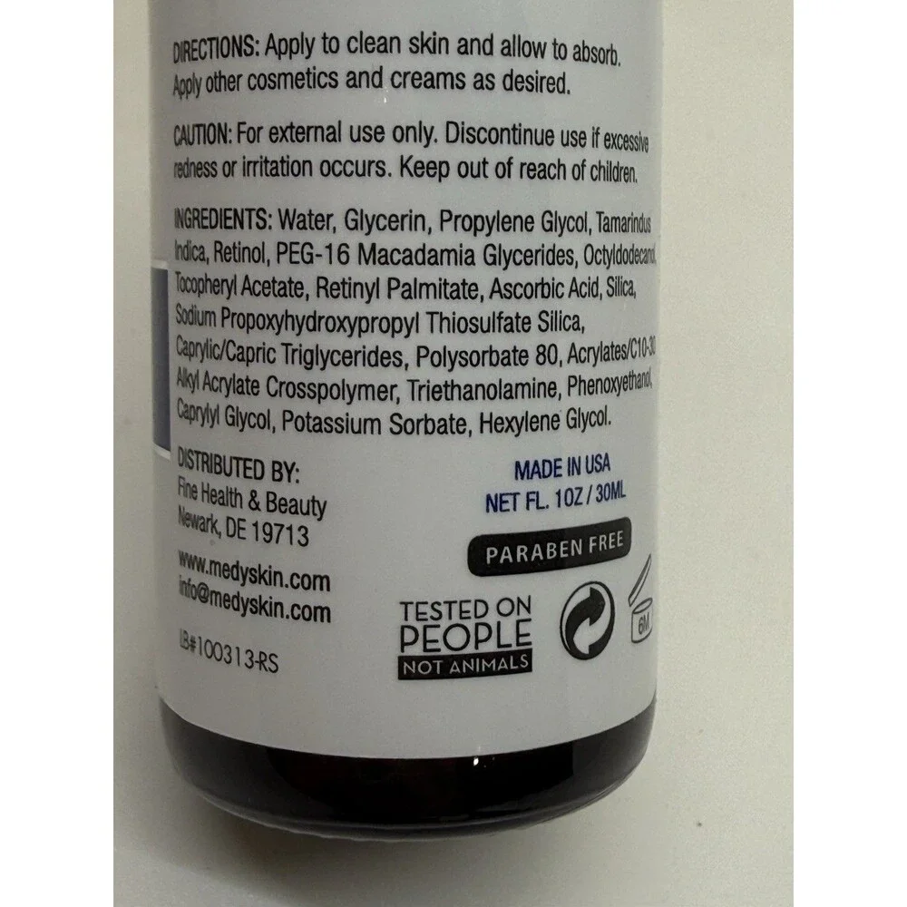 Medyskin 7 Day Facelift Retinol Serum 1 Oz Smoother Looking Skin In One Week New